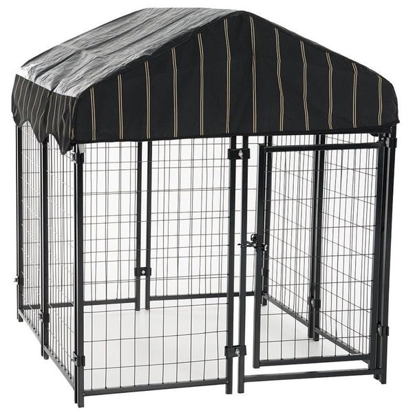 Lucky Dog CL 60445 Modular Pet Play Pen, 4 ft OAL, 4 ft OAW, 412 ft OAH, Steel, Powdered, Black PRPRMUR0310/CL604